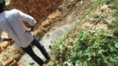 Photo of प्राइमरी स्कूल के भवन निर्माण में मानकों की अनदेखी कर पीली ईट से हो रहा निर्माण ग्रामीणों में रोष